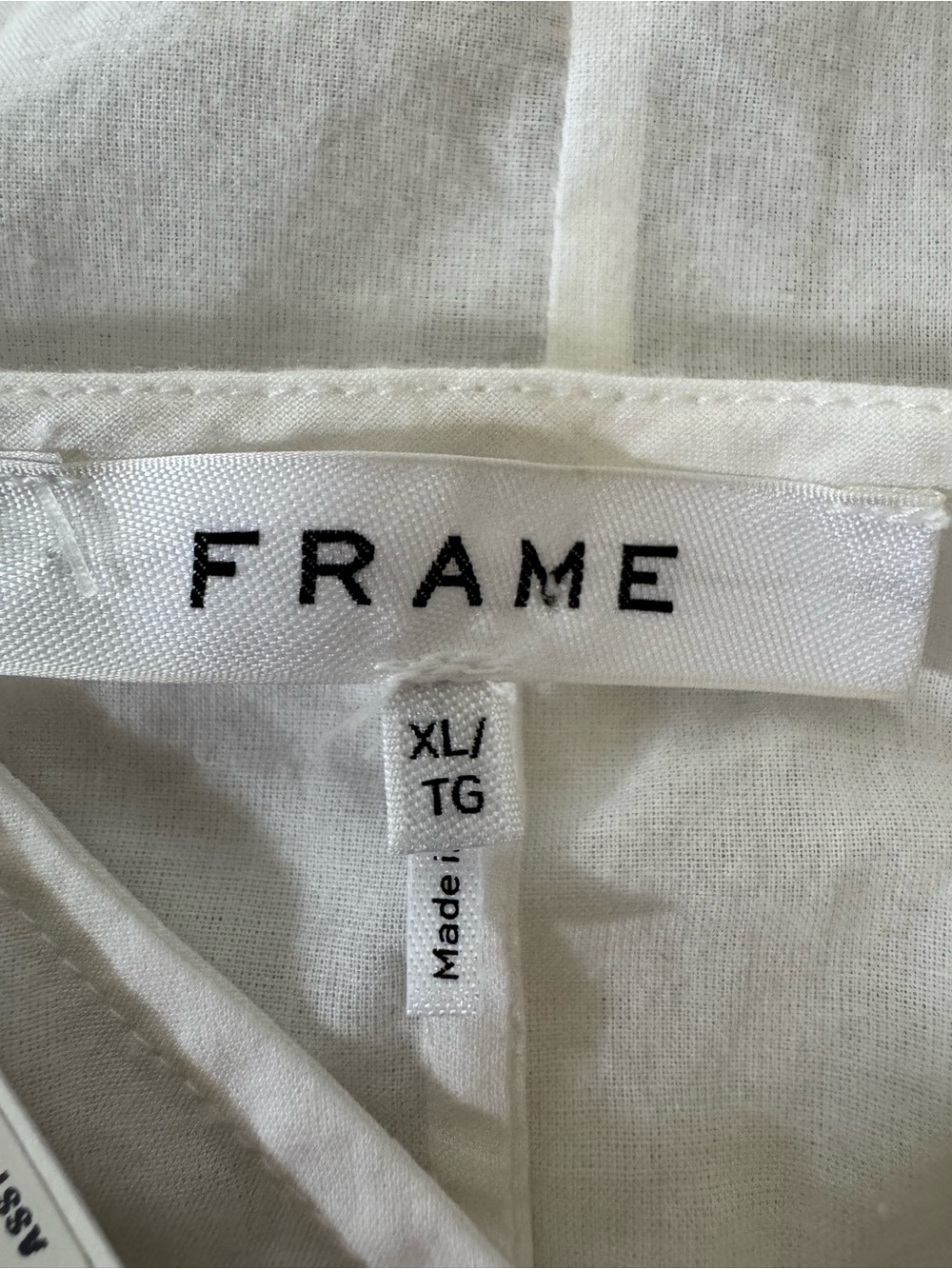 Frame NWT White Cotton Slip Dress XL - Picture 5 of 8